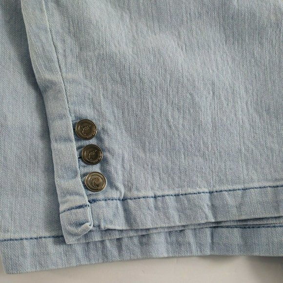 JMS Just My Size Capris Jeans Button Hems Light Wash Comfort Waist 20 W - Picture 3 of 5